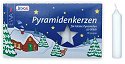 German Pyramid Candles<br>Medium White - 14mm